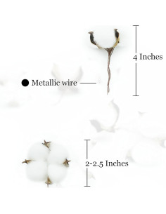 12 Bolas de Algodón Blanco Decorativas Rowan 5-6cm 2