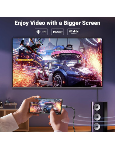 Cable UGREEN USB-C a HDMI 8K 2.0m 48Gbps Thunderbolt 4