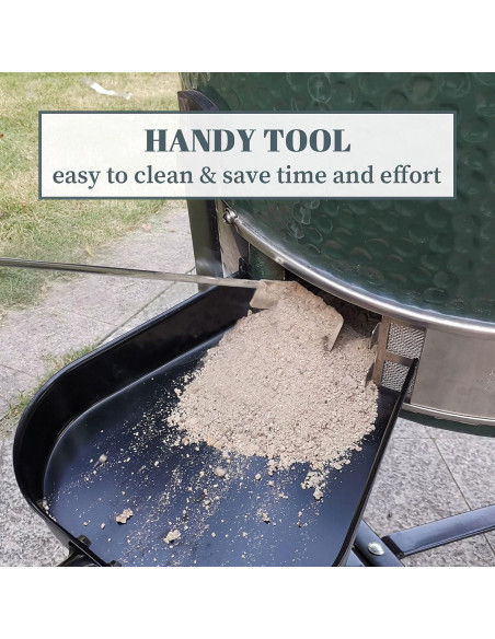 Herramienta de ceniza BBQ OLIGAI 44.5 cm para Big Green Egg