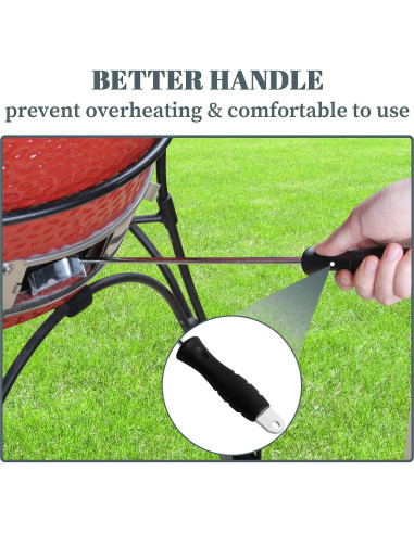 Herramienta de ceniza BBQ OLIGAI 44.5 cm para Big Green Egg