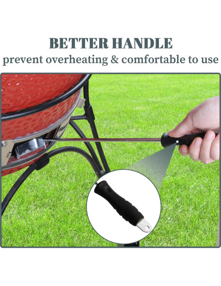 Herramienta de ceniza BBQ OLIGAI 44.5 cm para Big Green Egg