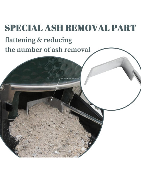 Herramienta de ceniza BBQ OLIGAI 44.5 cm para Big Green Egg