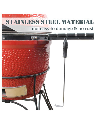 Herramienta de ceniza BBQ OLIGAI 44.5 cm para Big Green Egg