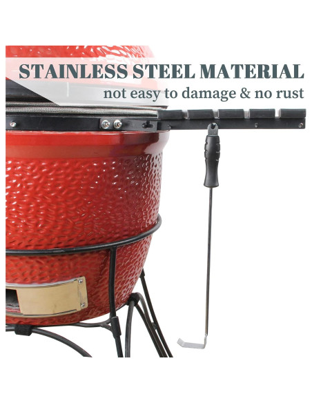 Herramienta de ceniza BBQ OLIGAI 44.5 cm para Big Green Egg