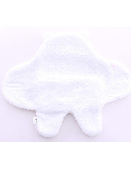 Paquete de 2 mantas swaddle Sherpa Spotted Play - Acuamarina y Blanca