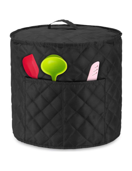 Cubierta de Polvo LUXJA para Instant Pot 6 Cuartos Negra Acolchada