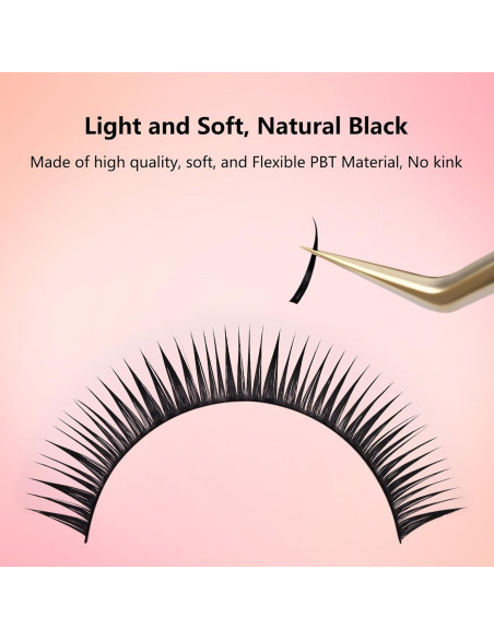 Puntas de Extensiones de Pestañas Premontadas EMDDA 0.07 C Curl 8-15mm