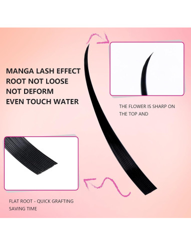 Puntas de Extensiones de Pestañas Premontadas EMDDA 0.07 C Curl 8-15mm