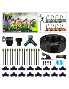 Kit de Riego por Goteo Kekangerly 30.48 m con Aspersores 360