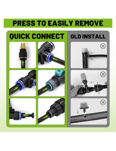 Kit de Riego por Goteo Kekangerly 30.48 m con Aspersores 360