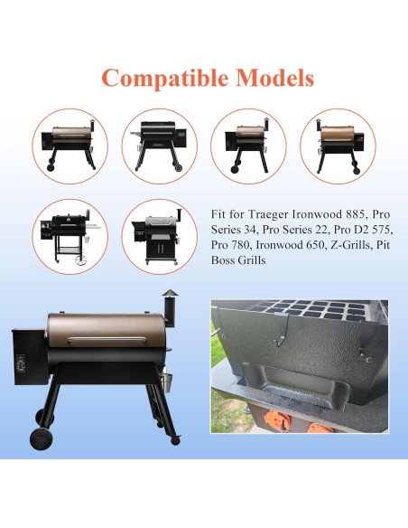 Ganchos para Parrillas WFCYX de Aluminio - 4 Pcs Compatibles Traeger