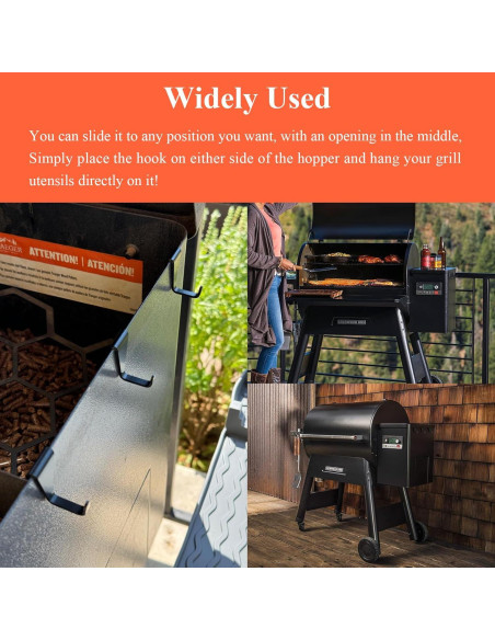 Ganchos para Parrillas WFCYX de Aluminio - 4 Pcs Compatibles Traeger