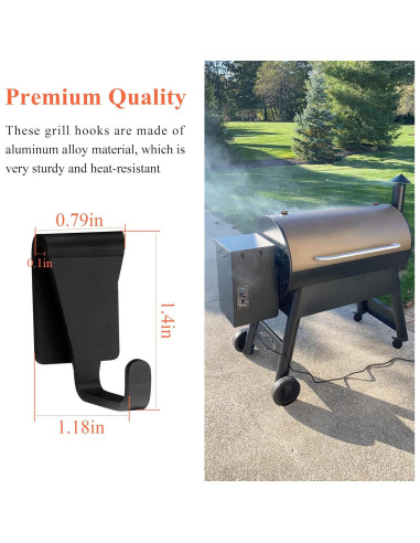 Ganchos para Parrillas WFCYX de Aluminio - 4 Pcs Compatibles Traeger