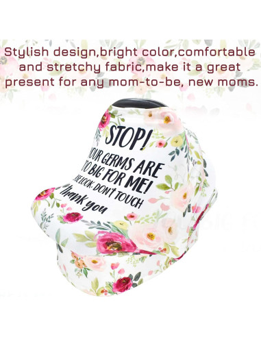 Funda para Asiento de Auto Bebé Cubierta de Lactancia Floral