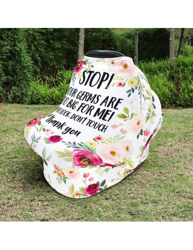 Funda para Asiento de Auto Bebé Cubierta de Lactancia Floral