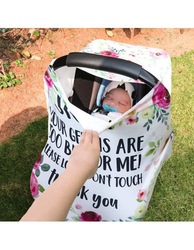 Funda para Asiento de Auto Bebé Cubierta de Lactancia Floral