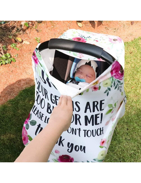 Funda para Asiento de Auto Bebé Cubierta de Lactancia Floral