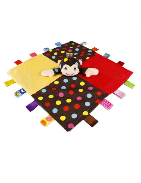 Manta de Seguridad Inchant Mono Colorido - Suave Peluche 33cm
