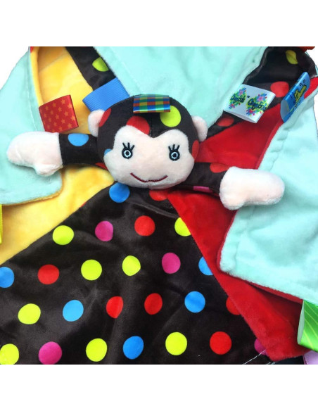 Manta de Seguridad Inchant Mono Colorido - Suave Peluche 33cm