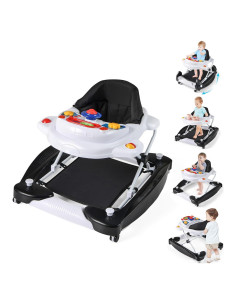 Andador Multifuncional 6-en-1 BABY JOY Ajustable Negro