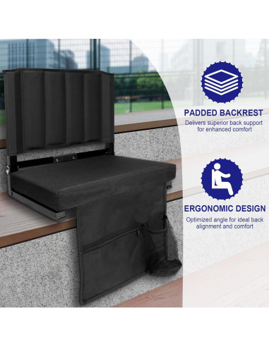 Silla de Graderío Acolchada ZEMIRO CHARGE 5cm Grosor