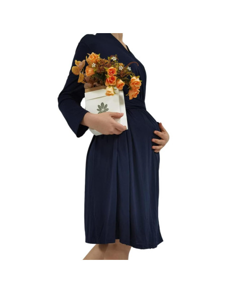 Conjunto de Bata de Maternidad SUFEINI con Arrullo y Diadema