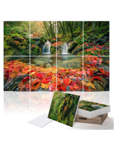 Panel Acústico de Arte Pinwelife 121.9x81.3cm Follaje Otoño