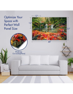 Panel Acústico de Arte Pinwelife 121.9x81.3cm Follaje Otoño 2