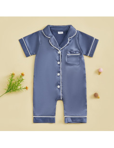 Pijama de Seda Satinada Kuriozud para Niños 0-24 Meses 2