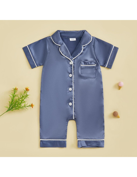 Pijama de Seda Satinada Kuriozud para Niños 0-24 Meses