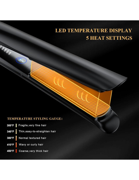 Plancha de Cabello 2 en 1 ALEELAI con Placas Flotantes 3D