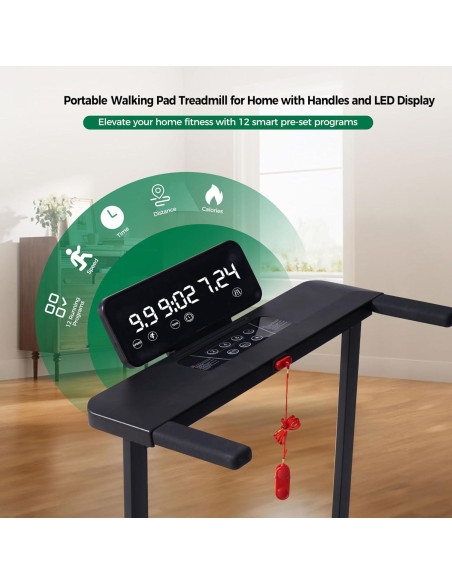 Caminadora Eléctrica Plegable HevGlrm 3.5HP para Casa