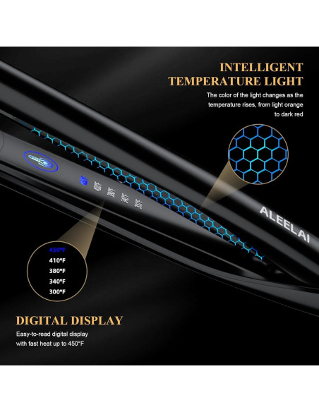 Plancha de Cabello 2 en 1 ALEELAI con Placas Flotantes 3D