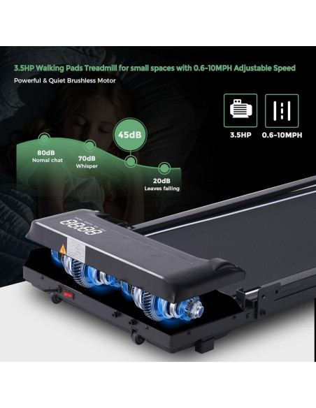 Caminadora Eléctrica Plegable HevGlrm 3.5HP para Casa