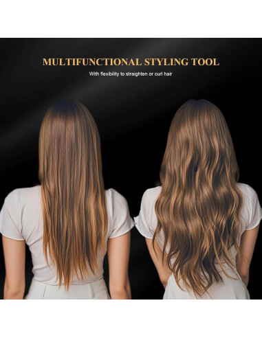 Plancha de Cabello 2 en 1 ALEELAI con Placas Flotantes 3D