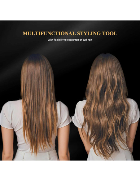 Plancha de Cabello 2 en 1 ALEELAI con Placas Flotantes 3D