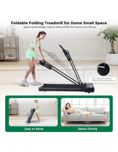 Caminadora Eléctrica Plegable HevGlrm 3.5HP para Casa