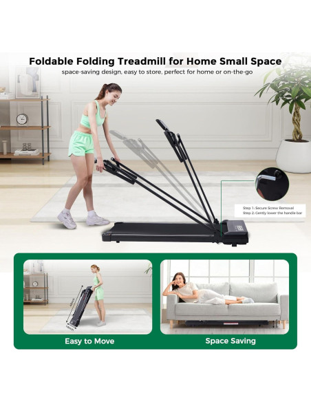 Caminadora Eléctrica Plegable HevGlrm 3.5HP para Casa