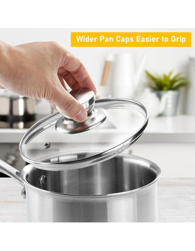 Tapa de sartén de vidrio 20 cm Laplad, apta para lavavajillas