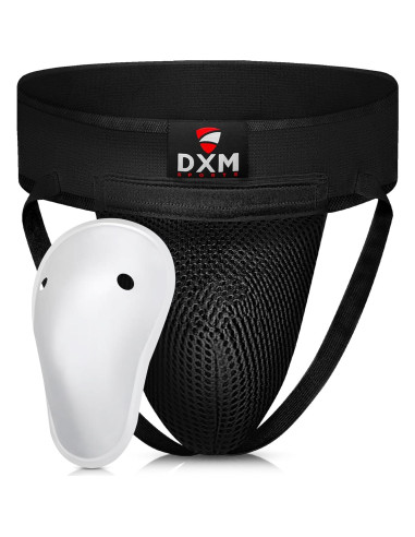 Protector de ingle DXM SPORTS para hombres - Ajustable, Negro