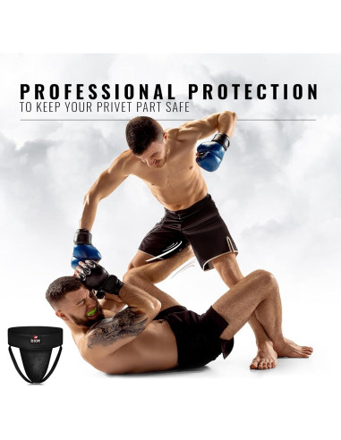Protector de ingle DXM SPORTS para hombres - Ajustable, Negro