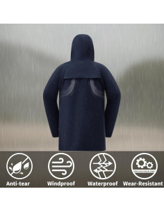 Traje de Lluvia RainRider Unisex Impermeable Mediano Marino 2