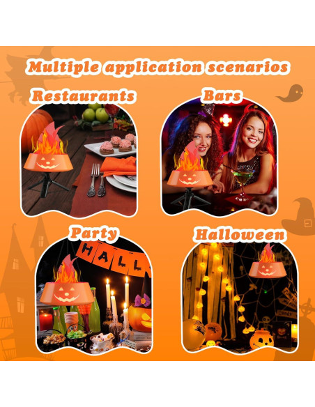 Linterna de Halloween Collasis 3D Calabaza Recargable Naranja