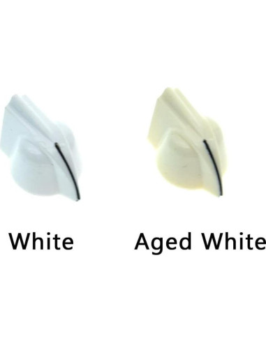 Dopro Perillas de Potenciómetro Mini Vintage 12-Pack Blanco Envejecido