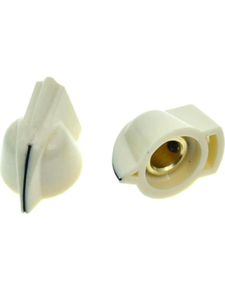 Dopro Perillas de Potenciómetro Mini Vintage 12-Pack Blanco Envejecido