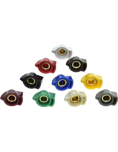 Dopro Perillas de Potenciómetro Mini Vintage 12-Pack Blanco Envejecido