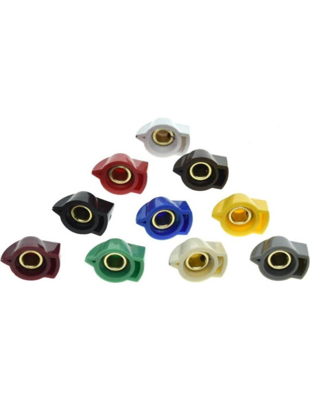 Dopro Perillas de Potenciómetro Mini Vintage 12-Pack Blanco Envejecido