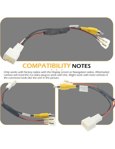 Cable de Conexión de Cámara de Respaldo 4 Pines Arwrilt