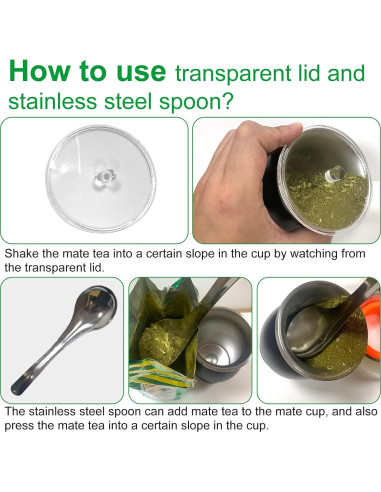 Juego de Tazas de Mate NestEcho 8 Piezas Acero Inoxidable