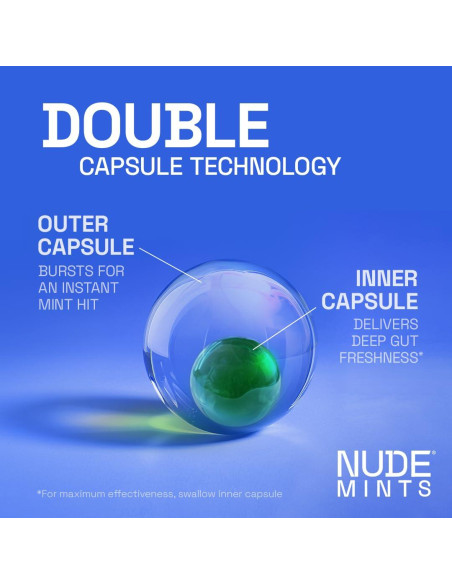 NUDE Mints | Cápsulas Líquidas Menta Pimentada - 300 Unidades
